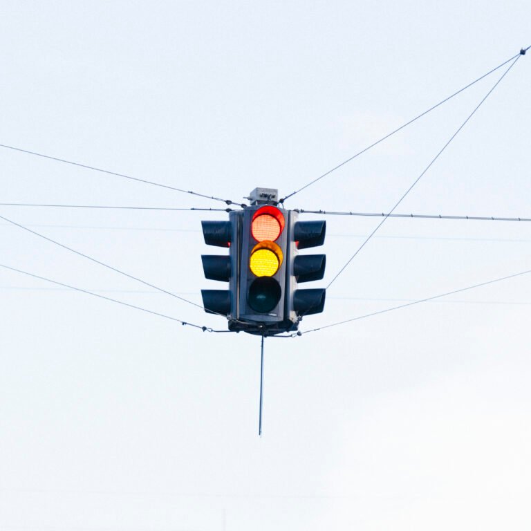 colorful semaphore street intersection